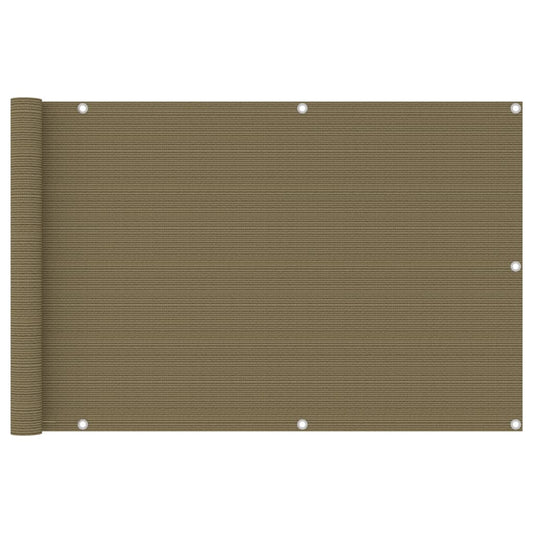 Balkono pertvara, taupe spalvos, 90x600cm, HDPE