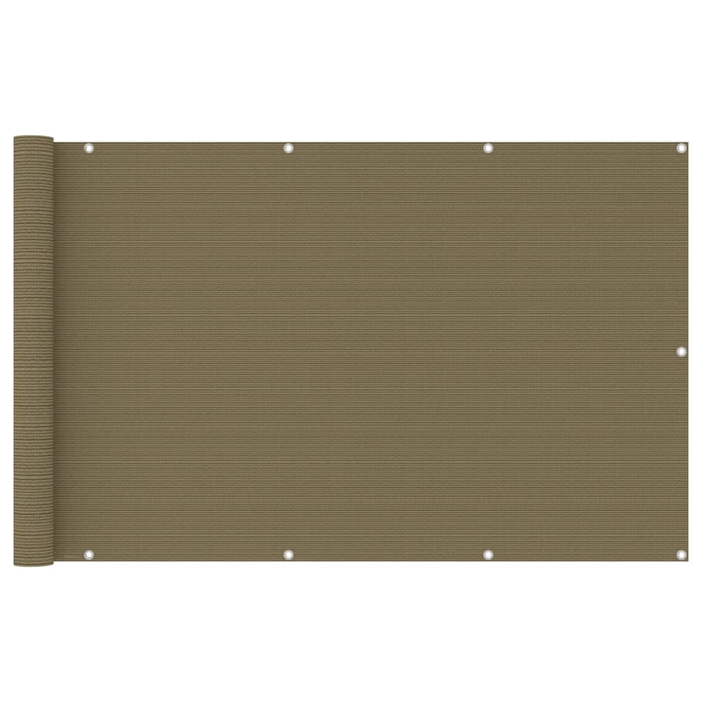 Balkono pertvara, taupe spalvos, 120x400cm, HDPE