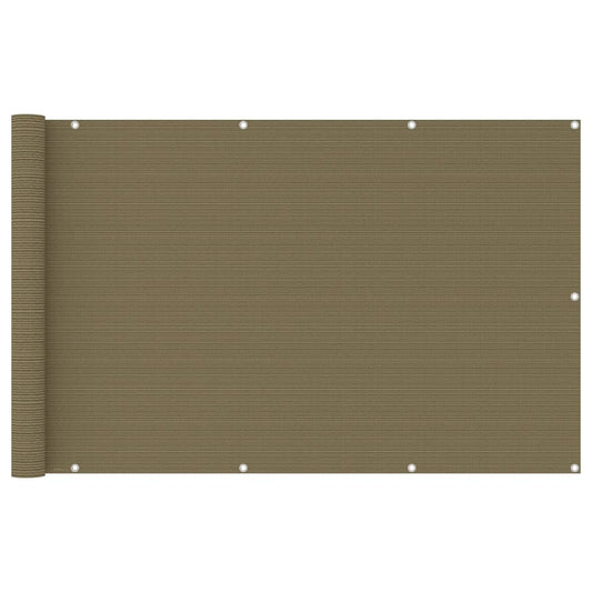 Balkono pertvara, taupe spalvos, 120x400cm, HDPE