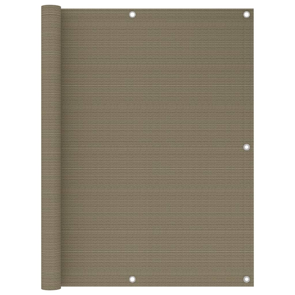 Balkono pertvara, taupe spalvos, 120x500cm, HDPE