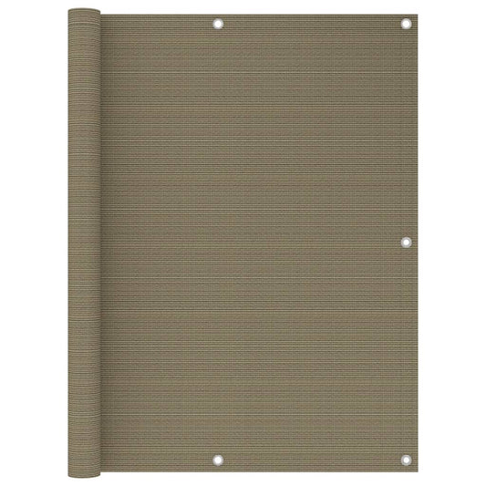 Balkono pertvara, taupe spalvos, 120x600cm, HDPE