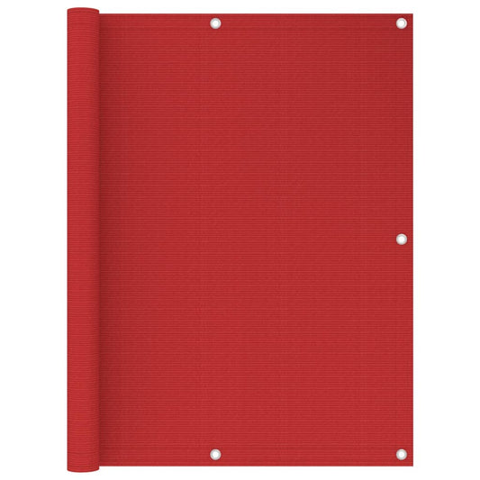 Balkono pertvara, raudonos spalvos, 120x500cm, HDPE