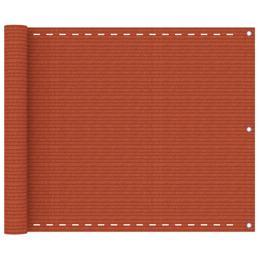 Balkono pertvara, oranžinės spalvos, 75x300cm, HDPE