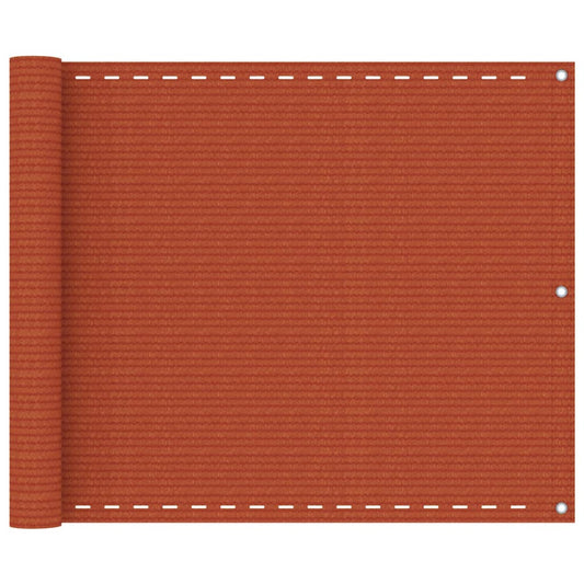 Balkono pertvara, oranžinės spalvos, 75x300cm, HDPE