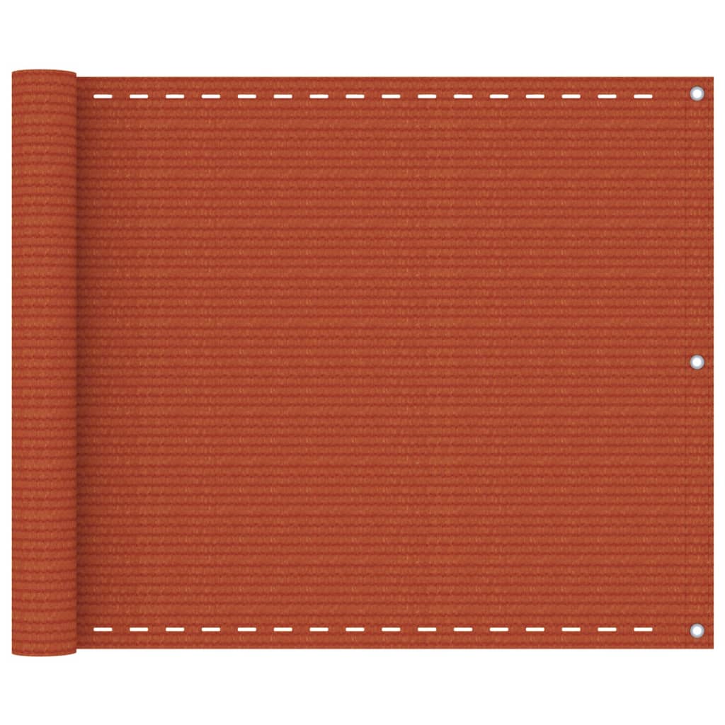 Balkono pertvara, oranžinės spalvos, 75x500cm, HDPE