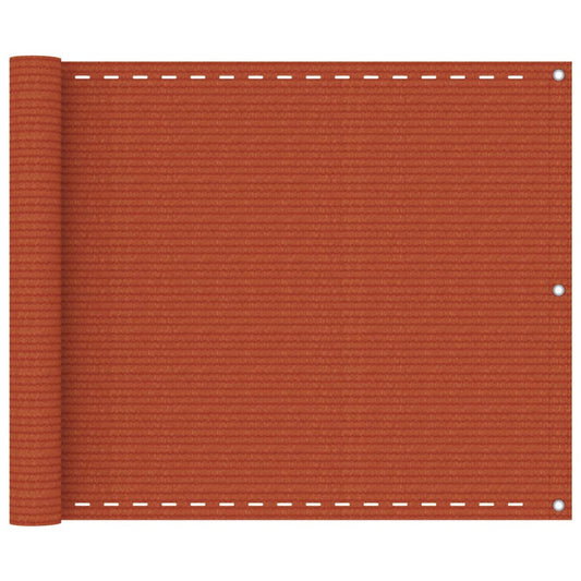 Balkono pertvara, oranžinės spalvos, 75x500cm, HDPE