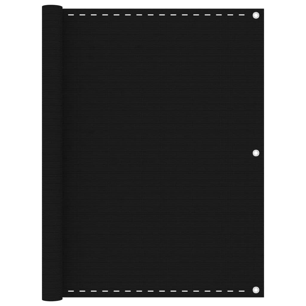 Balkono pertvara, juodos spalvos, 120x600cm, HDPE