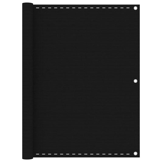 Balkono pertvara, juodos spalvos, 120x600cm, HDPE