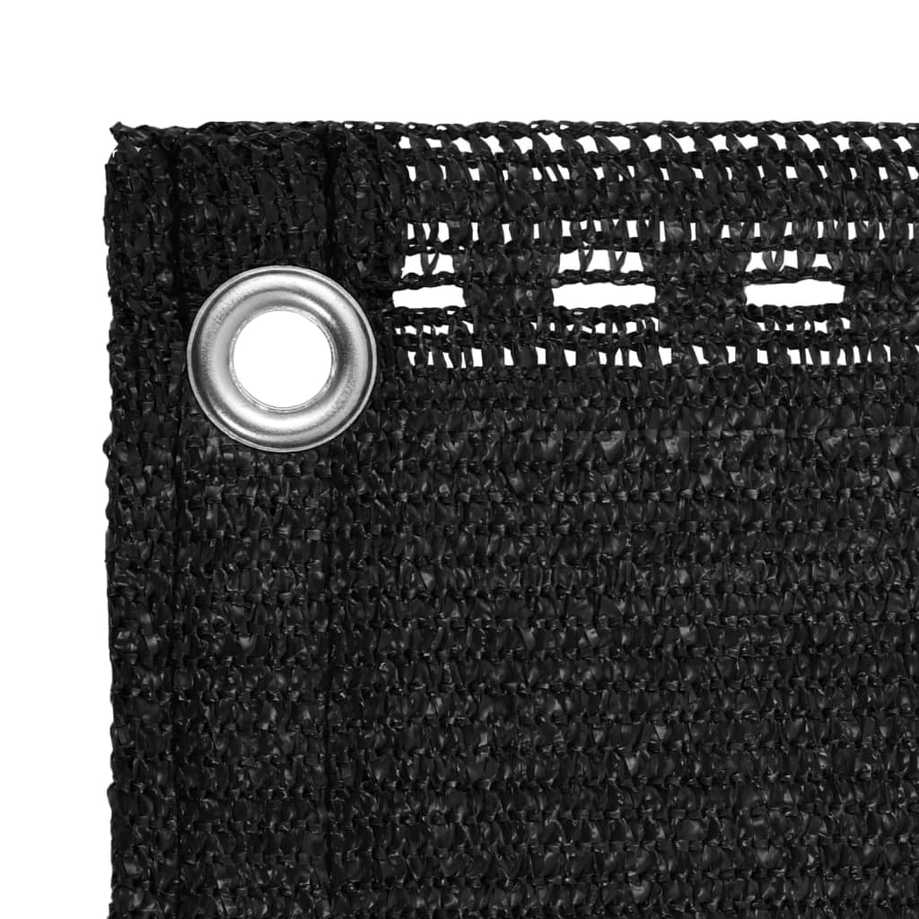 Balkono pertvara, juodos spalvos, 120x600cm, HDPE