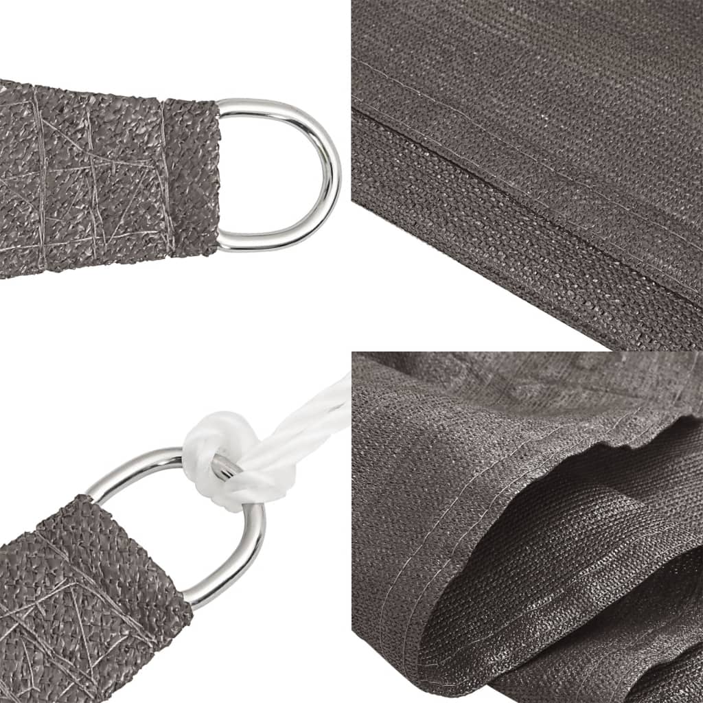 Uždanga nuo saulės, antracito spalvos, 4,5x4,5m, HDPE, 160g/m²