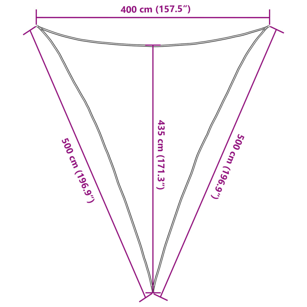 Uždanga nuo saulės, antracito spalvos, 4x5x5m, HDPE, 160g/m²