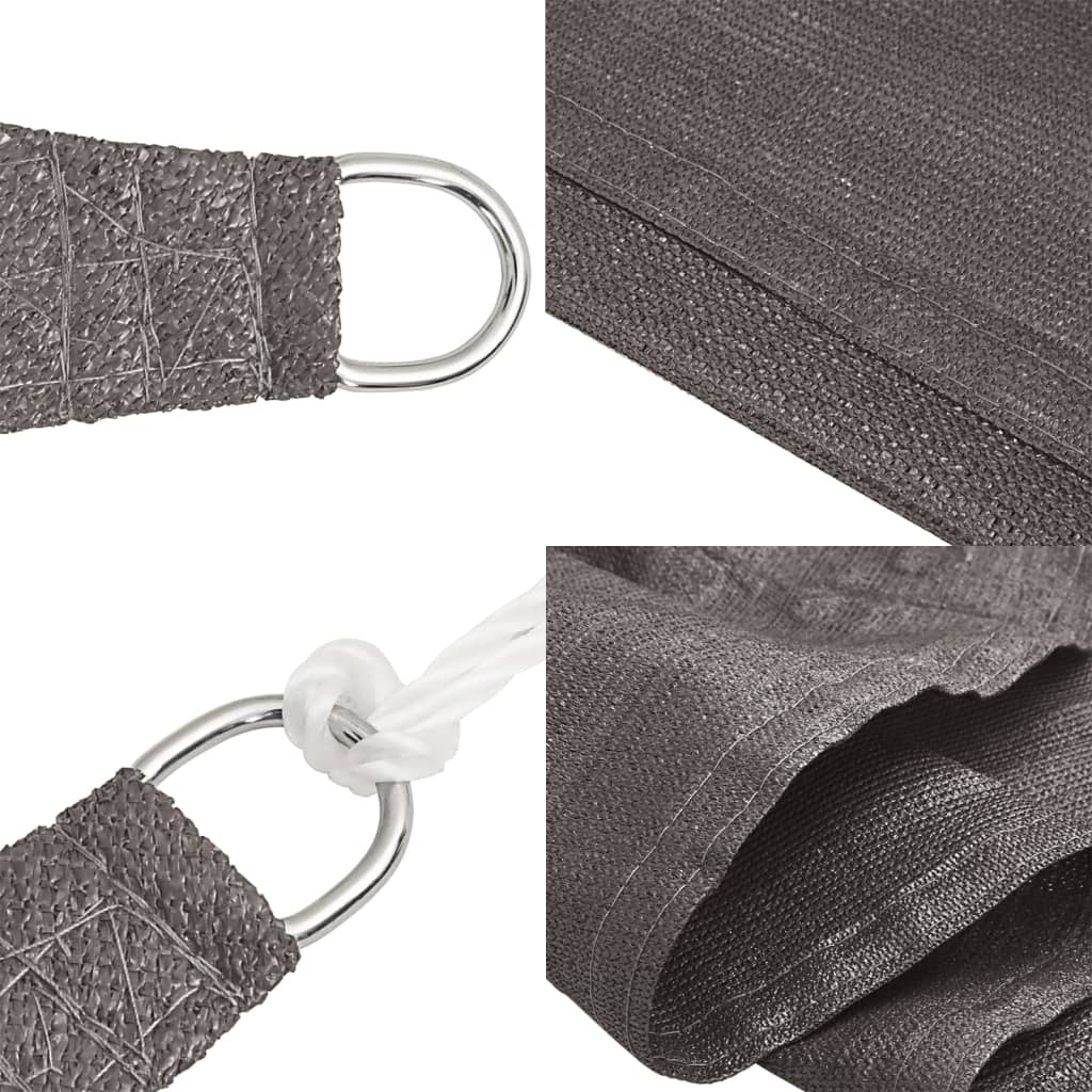 Uždanga nuo saulės, antracito spalvos, 5x5x6m, HDPE, 160g/m²