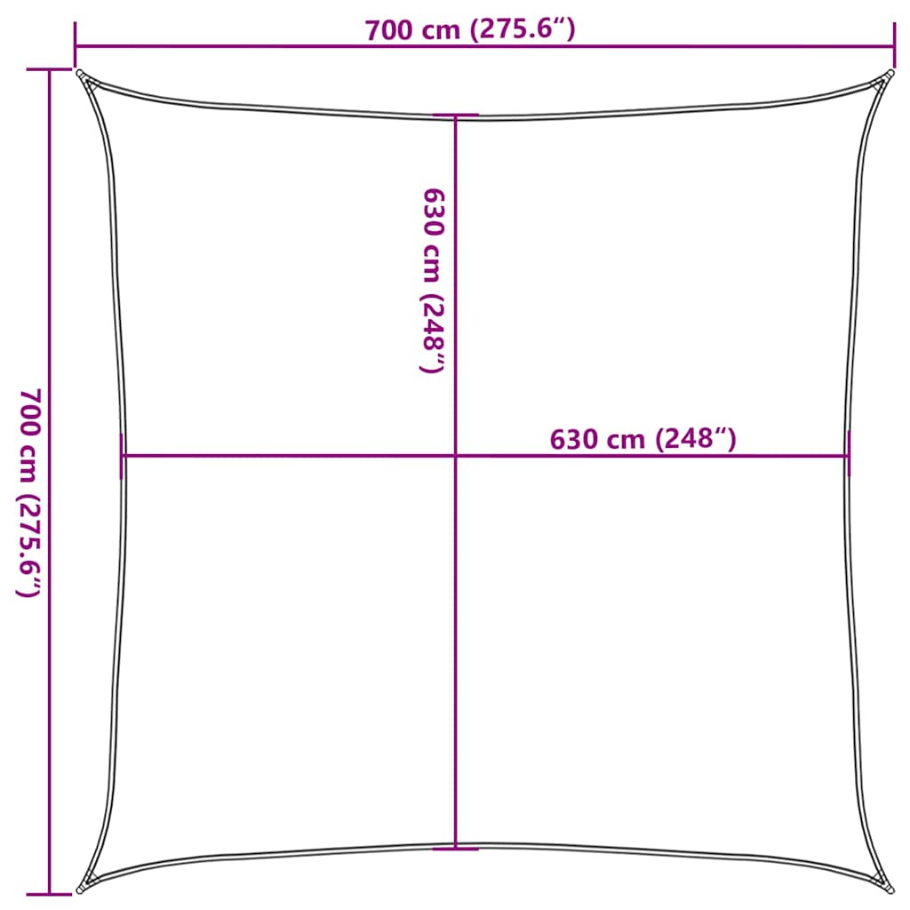 Uždanga nuo saulės, smėlio spalvos, 2x2,5m, HDPE, 160g/m²