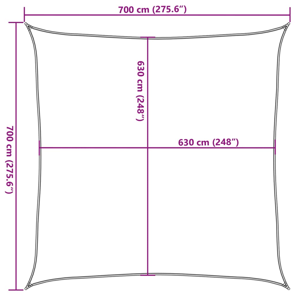Uždanga nuo saulės, smėlio spalvos, 2x2,5m, HDPE, 160g/m²