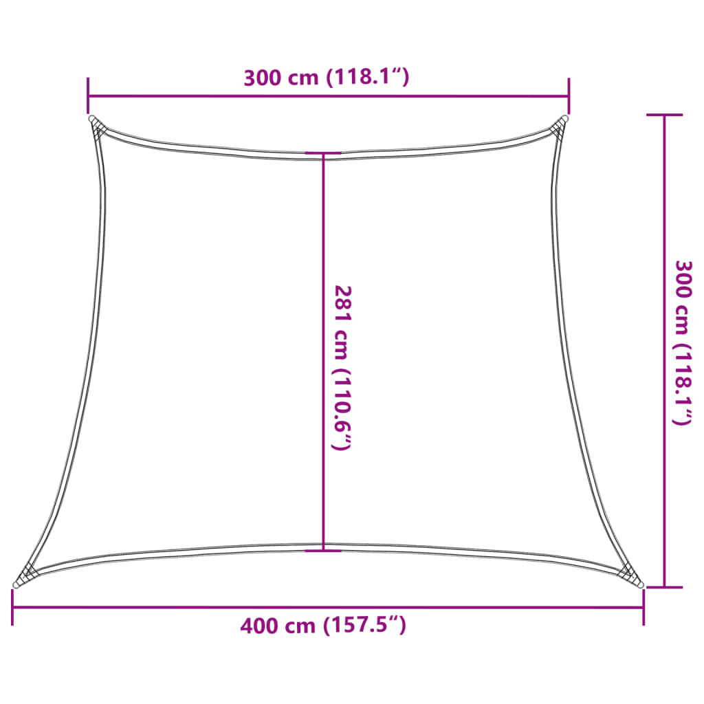 Uždanga nuo saulės, smėlio spalvos, 3/4x3m, HDPE, 160g/m²