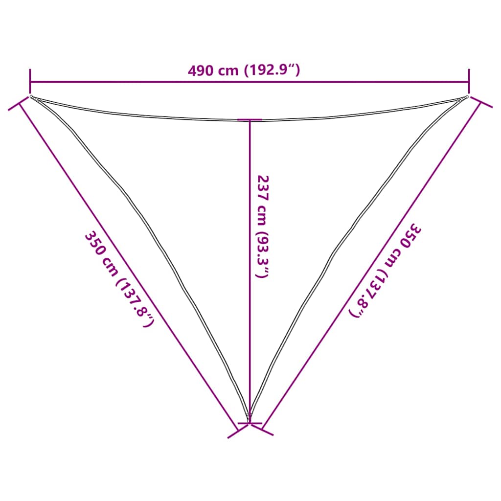 Uždanga nuo saulės, kreminė, 3,5x3,5x4,9m, HDPE, 160g/m²