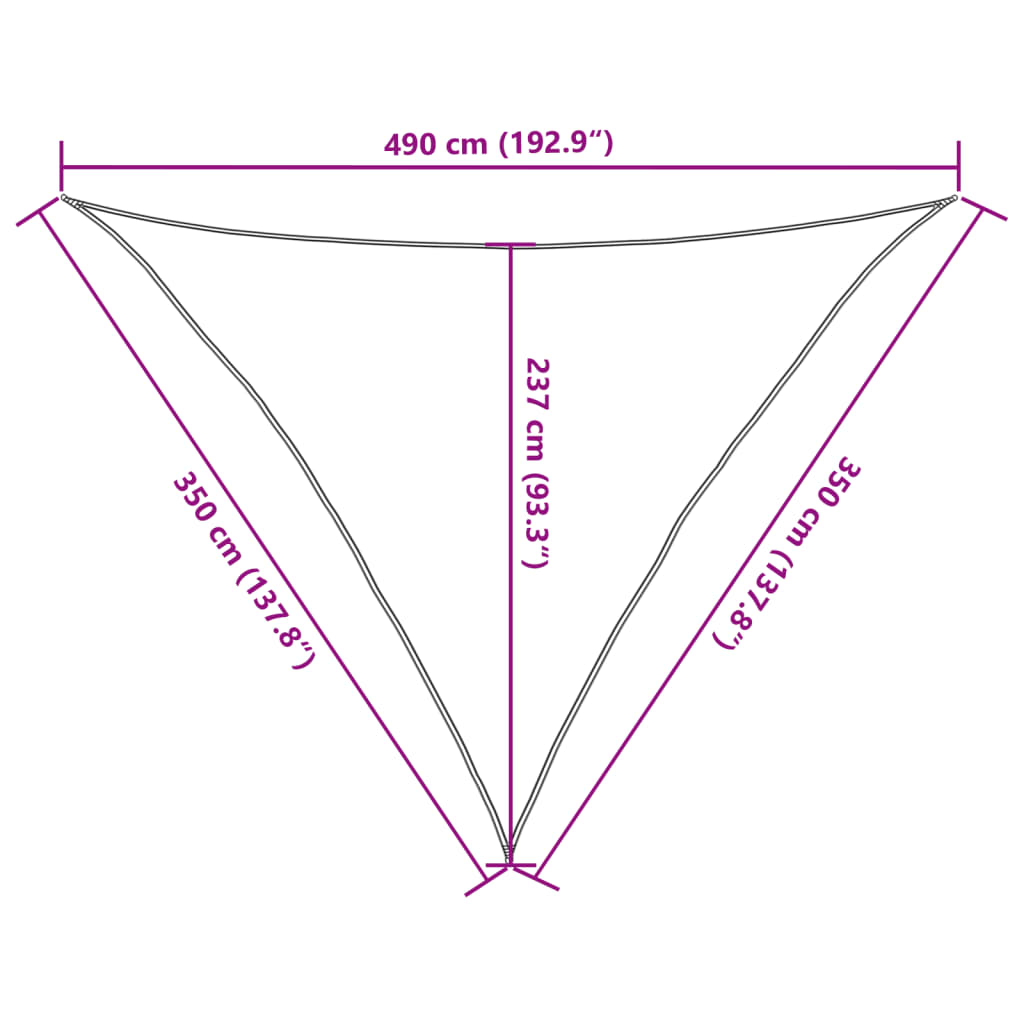Uždanga nuo saulės, kreminė, 3,5x3,5x4,9m, HDPE, 160g/m²