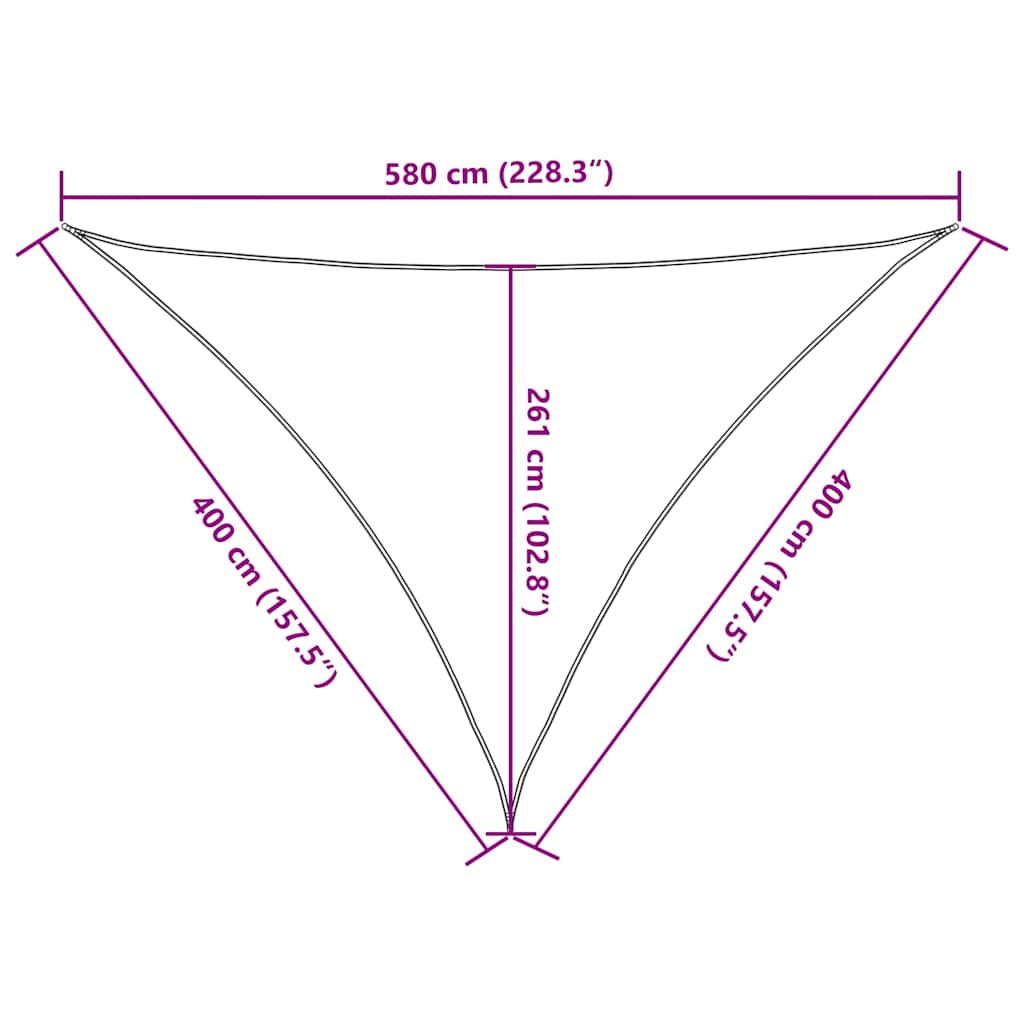 Uždanga nuo saulės, baltos spalvos, 4x4x5,8m, HDPE, 160g/m²