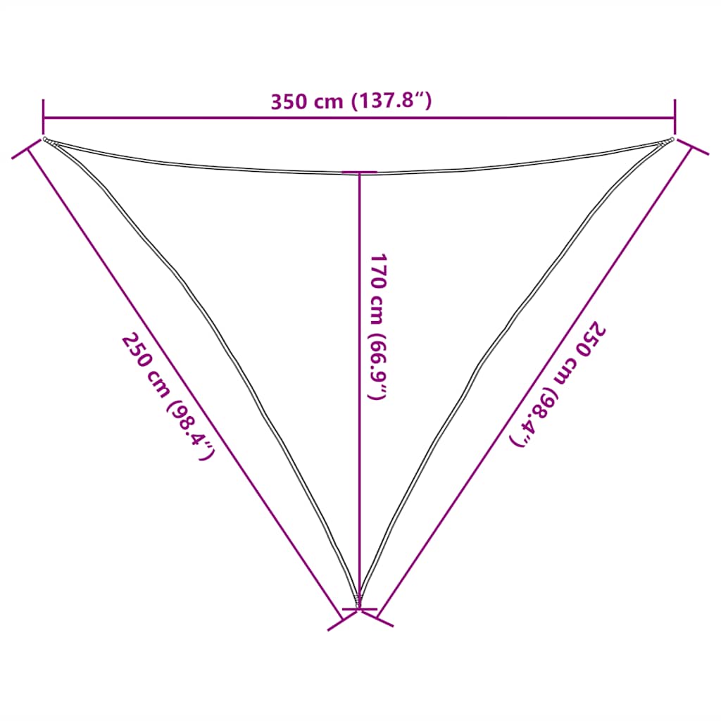 Uždanga nuo saulės, šviesiai žalia, 2,5x2,5x3,5m, HDPE, 160g/m²