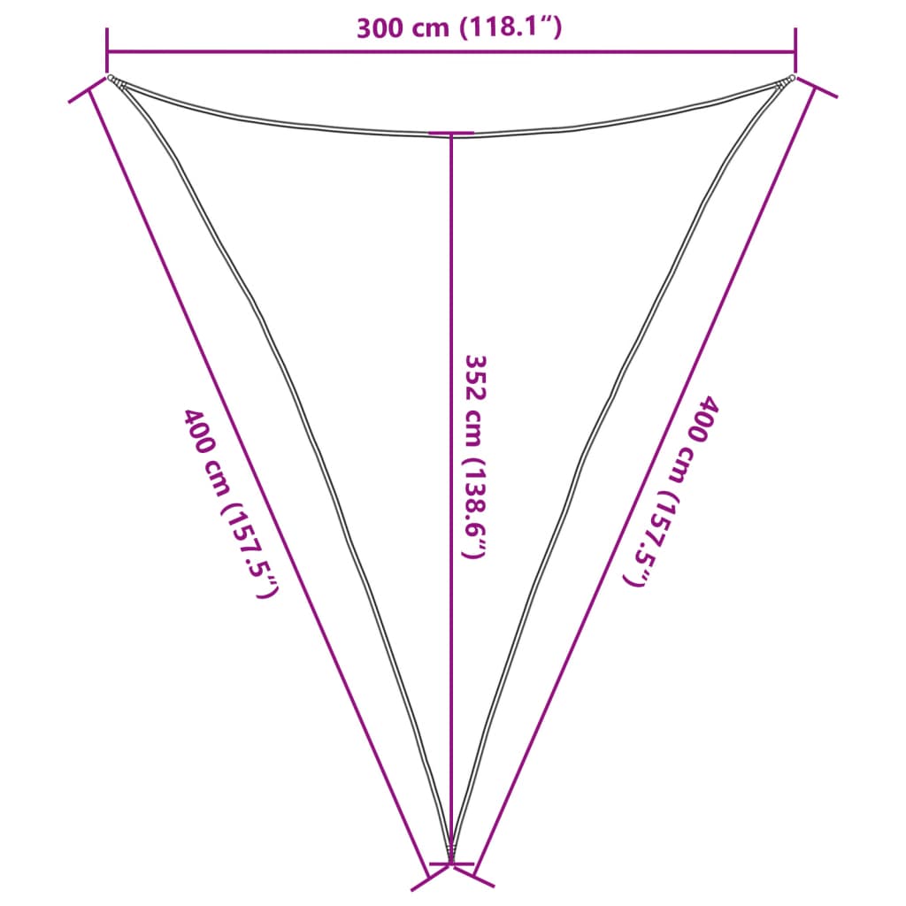Uždanga nuo saulės, šviesiai žalia, 3x4x4m, HDPE, 160g/m²