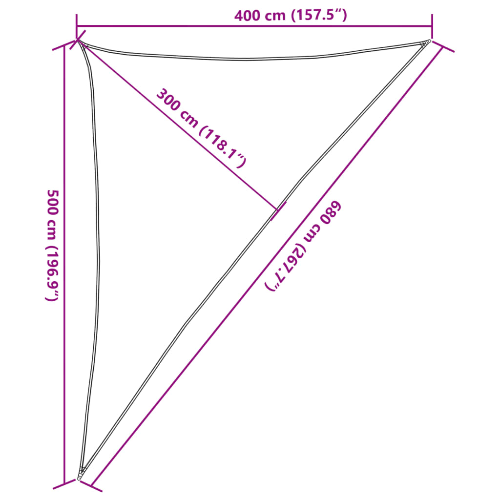 Uždanga nuo saulės, šviesiai žalia, 4x5x6,8m, HDPE, 160g/m²