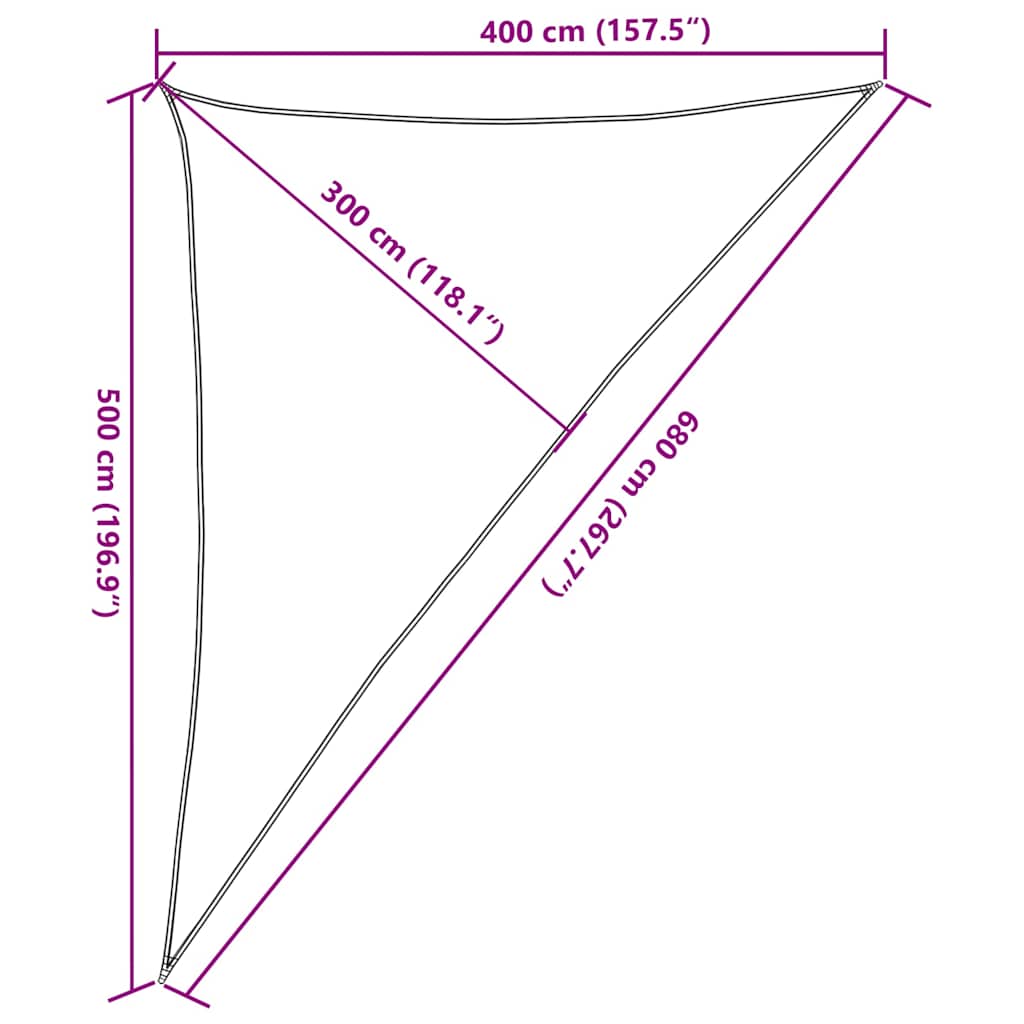 Uždanga nuo saulės, šviesiai žalia, 4x5x6,8m, HDPE, 160g/m²