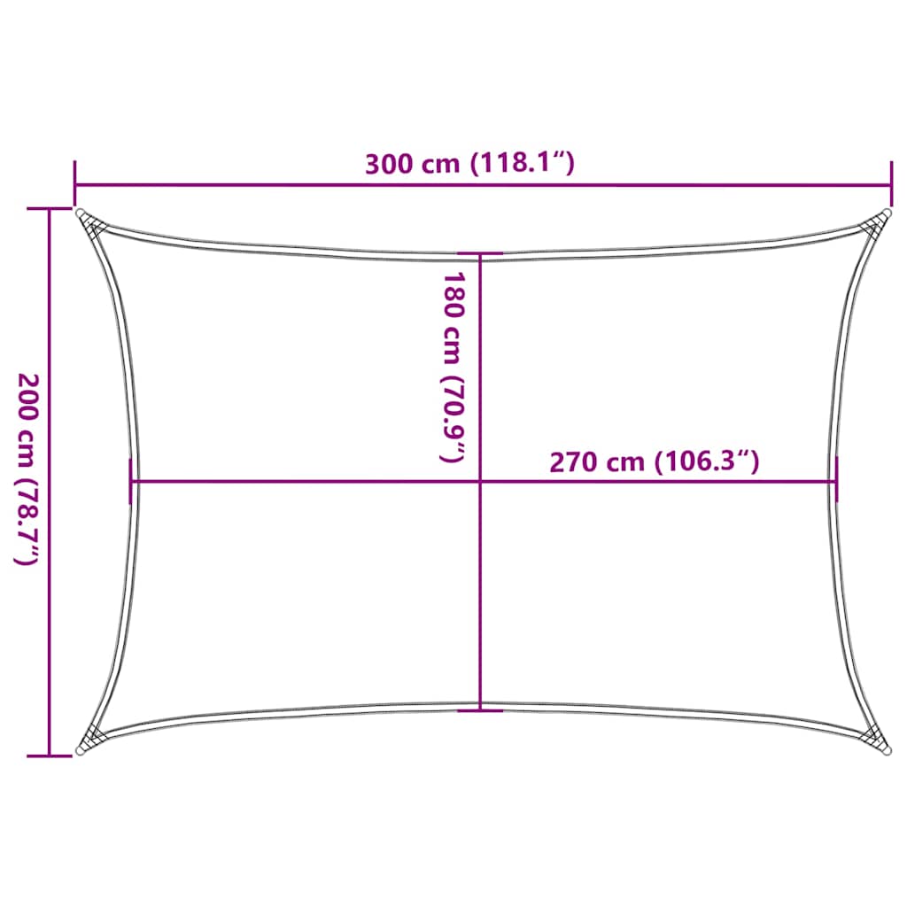 Uždanga nuo saulės, terakota spalvos, 2x3m, HDPE, 160g/m²