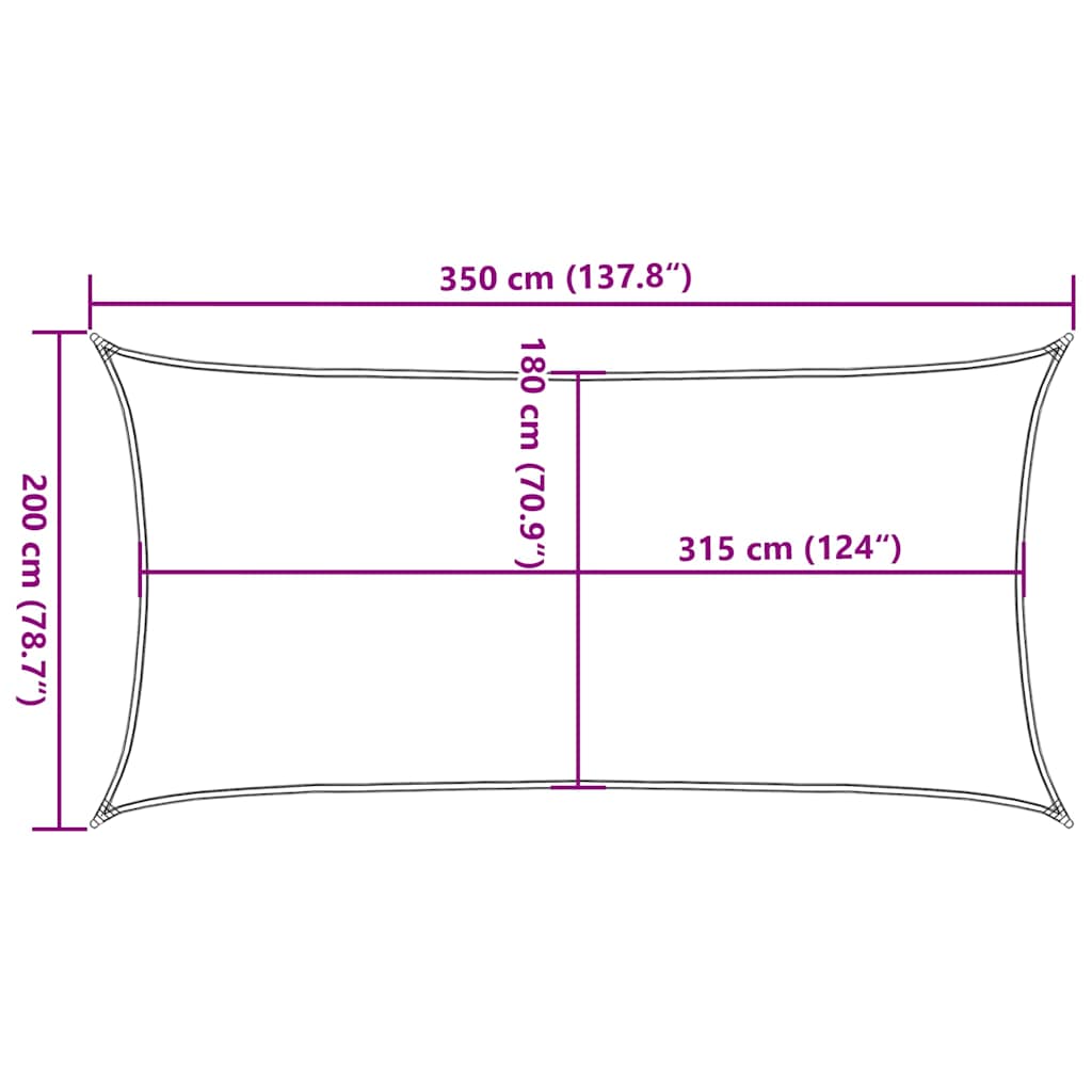 Uždanga nuo saulės, terakota spalvos, 2x3,5m, HDPE, 160g/m²