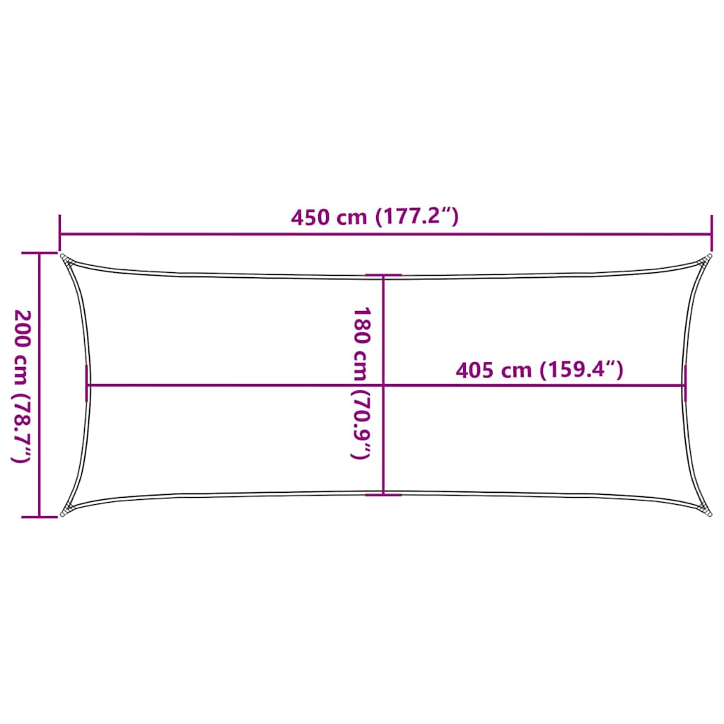 Uždanga nuo saulės, terakota spalvos, 2x4,5m, HDPE, 160g/m²