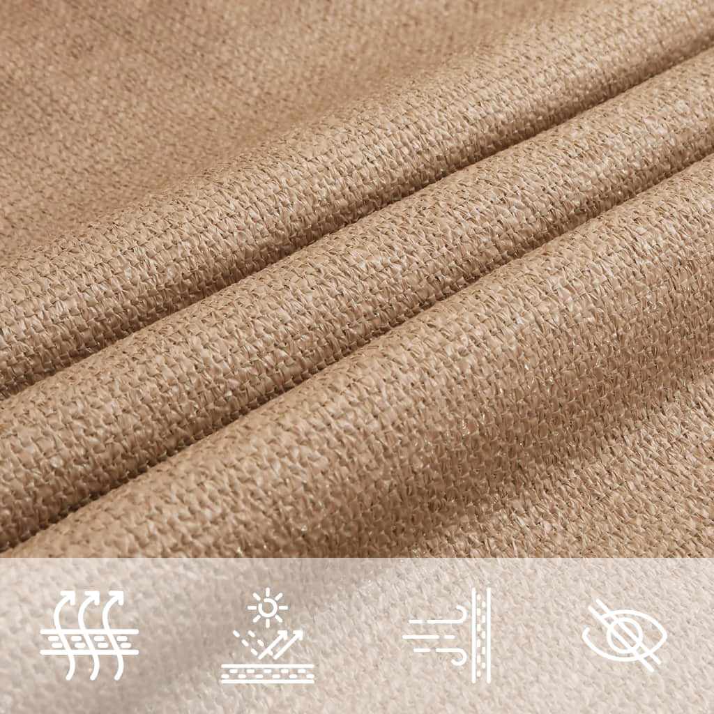Uždanga nuo saulės, taupe spalvos, 3,5x5m, HDPE, 160g/m²