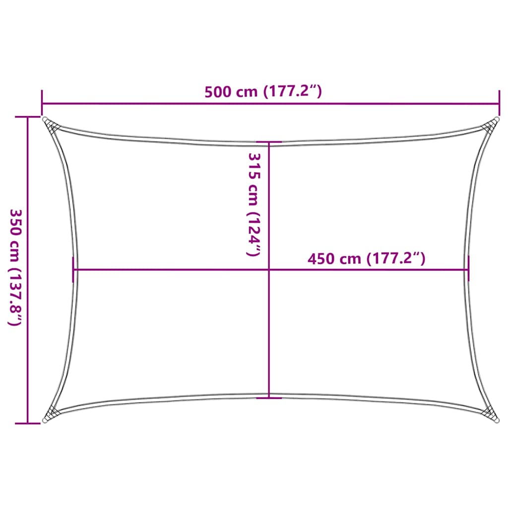 Uždanga nuo saulės, taupe spalvos, 3,5x5m, HDPE, 160g/m²