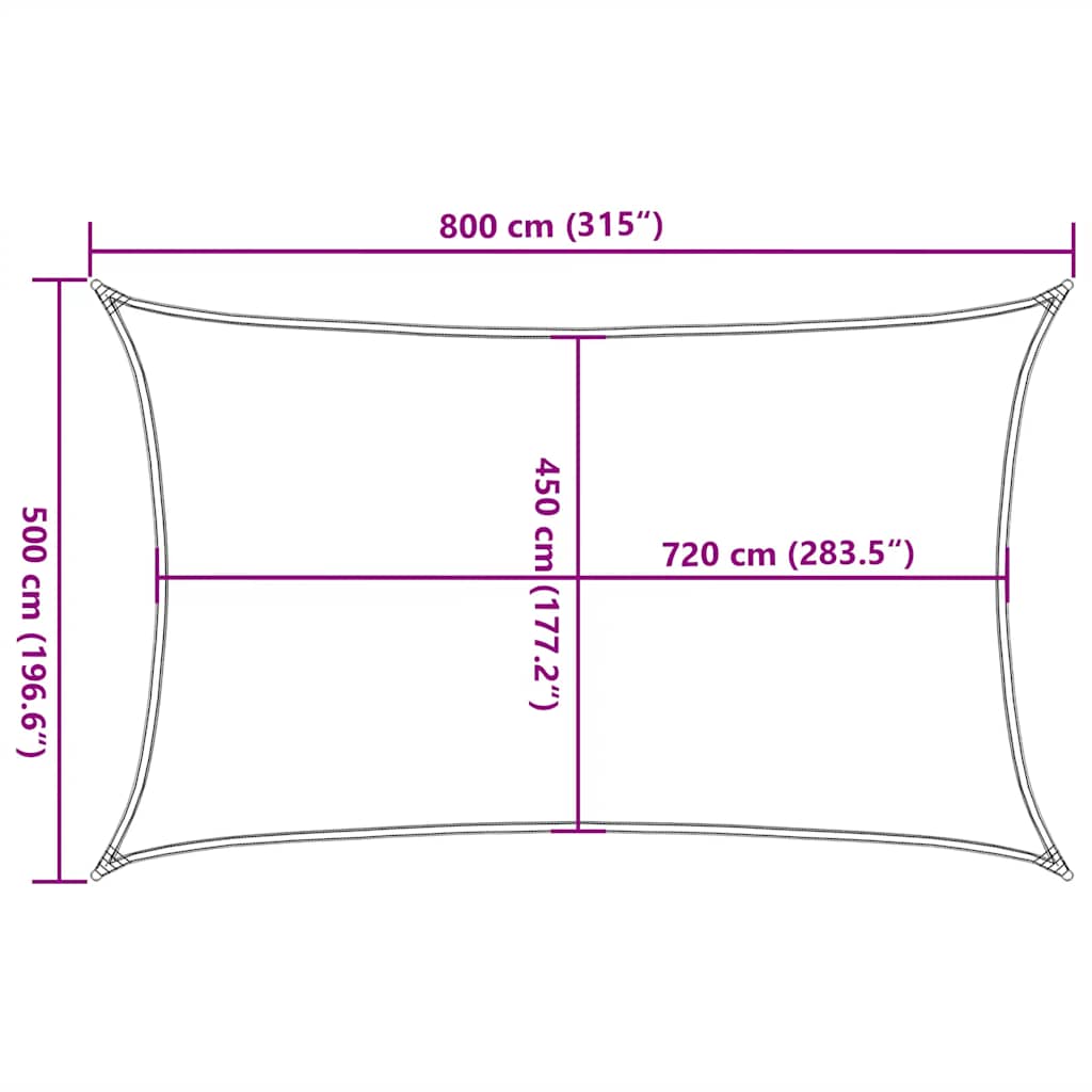 Uždanga nuo saulės, taupe spalvos, 5x8m, HDPE, 160g/m²