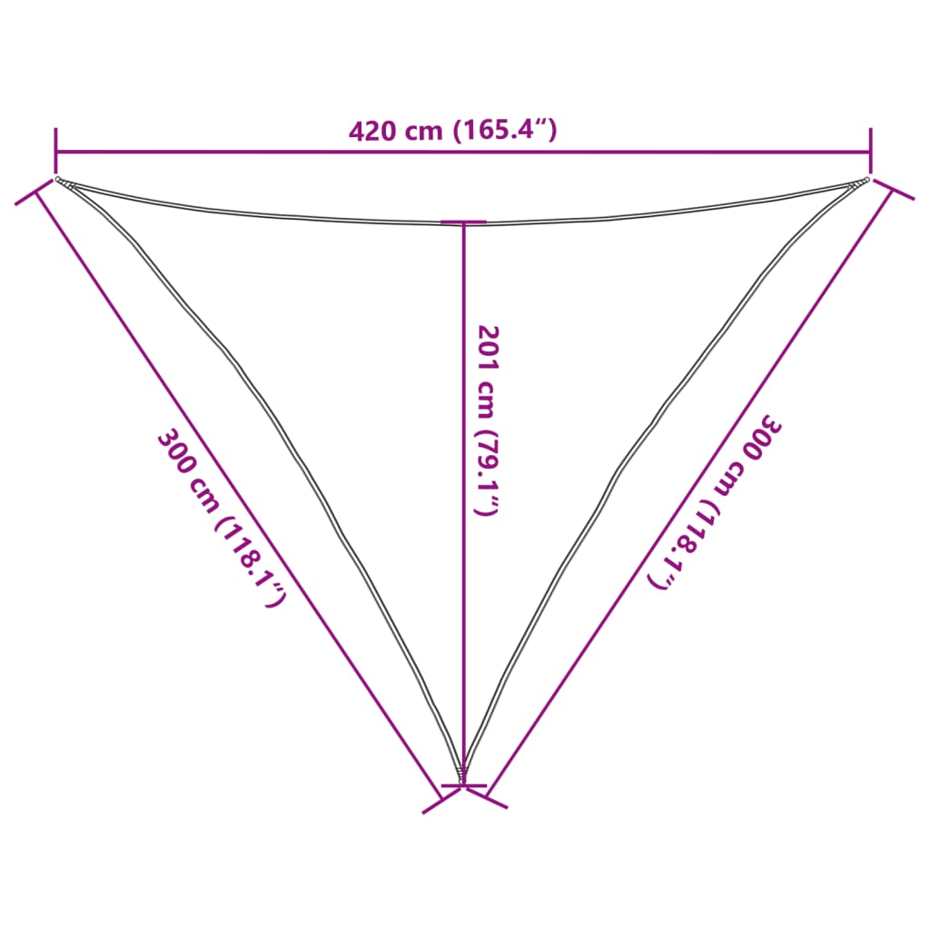 Uždanga nuo saulės, tamsiai žalia, 3x3x4,2m, HDPE, 160g/m²
