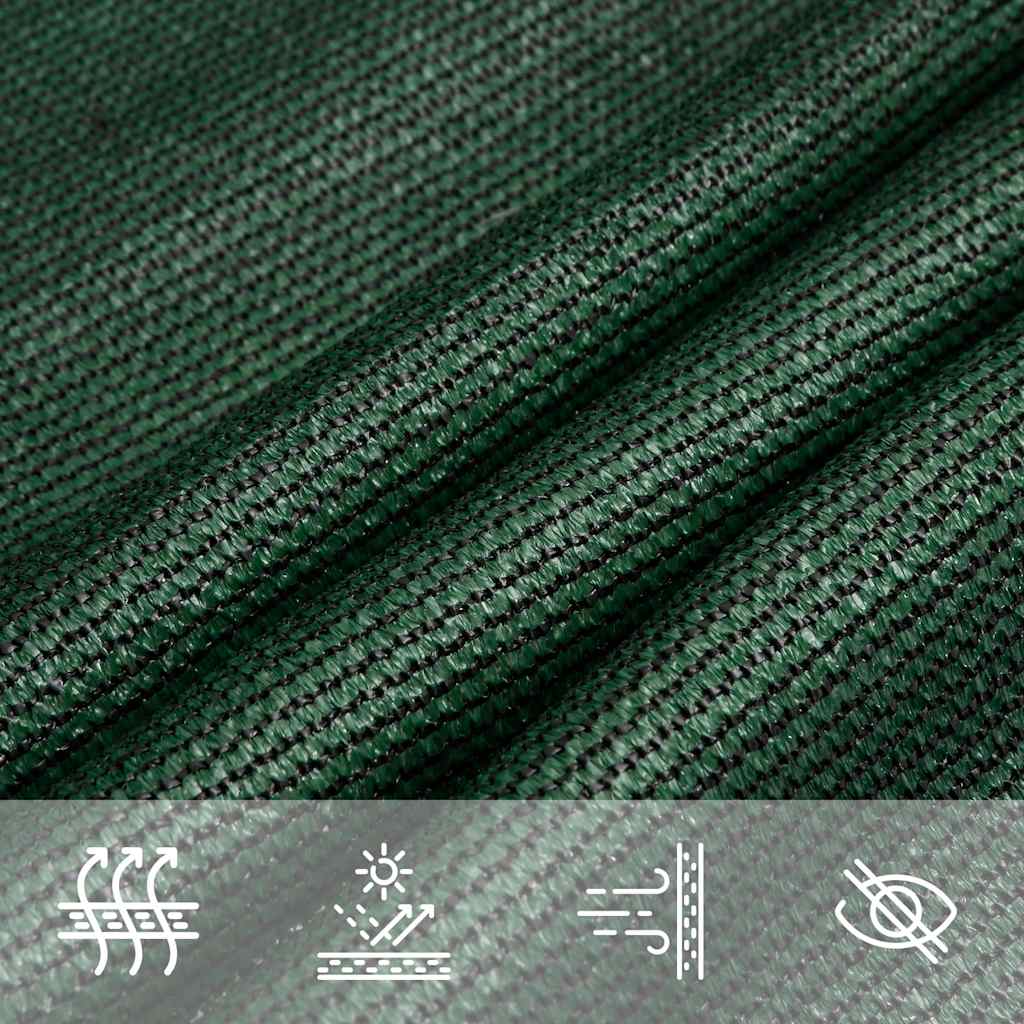 Burė nuo saulės, tamsiai žalios spalvos, 5x7x7m, HDPE, 160g/m²