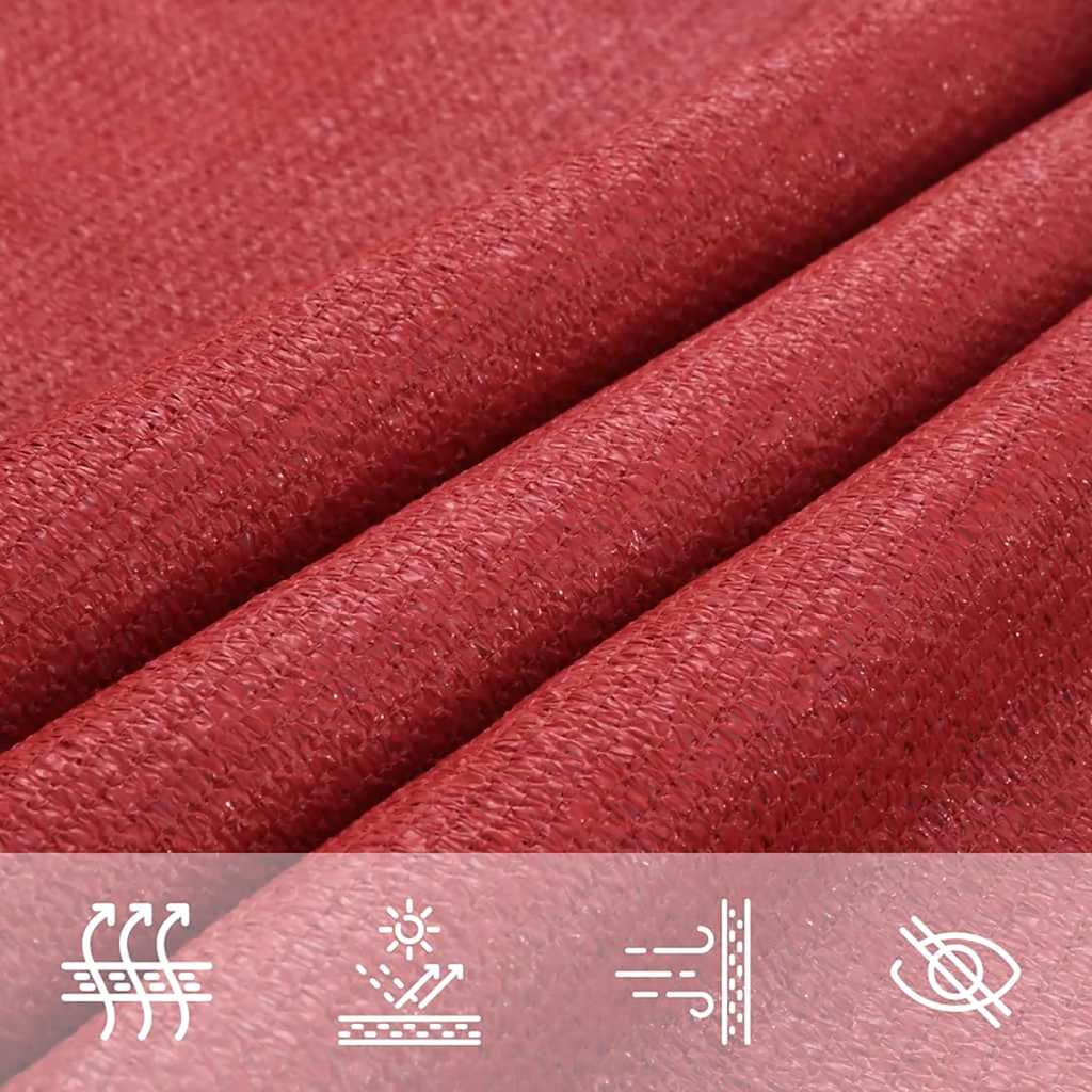 Uždanga nuo saulės, raudonos spalvos, 2x5m, HDPE, 160g/m²