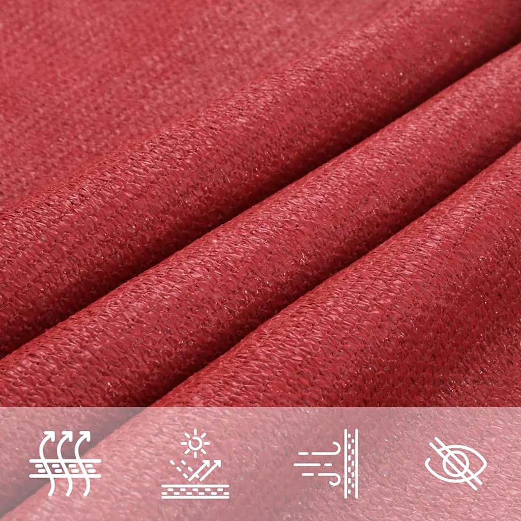 Uždanga nuo saulės, raudonos spalvos, 3x6m, HDPE, 160g/m²