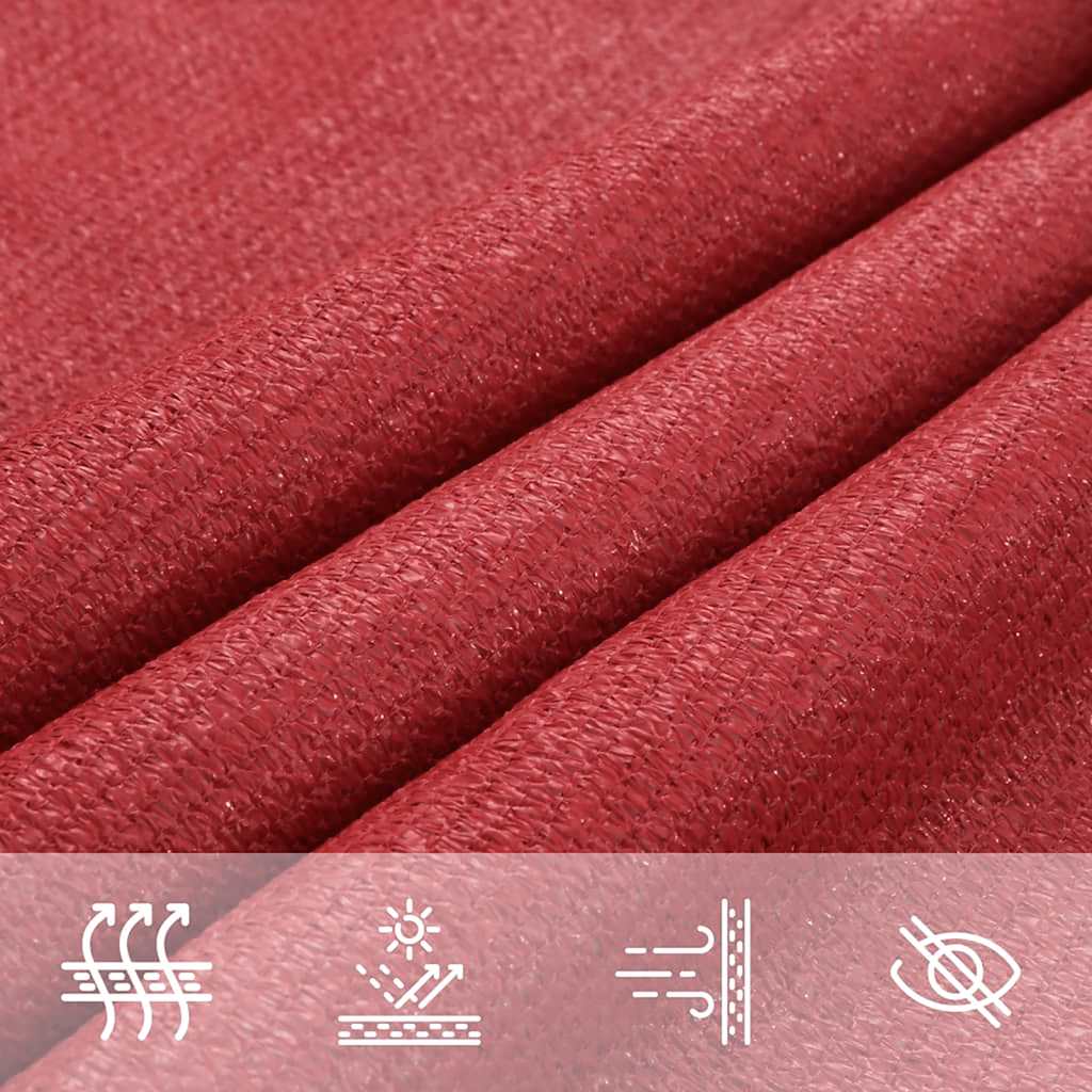 Burė nuo saulės, raudonos spalvos, 5x8m, HDPE, 160g/m²