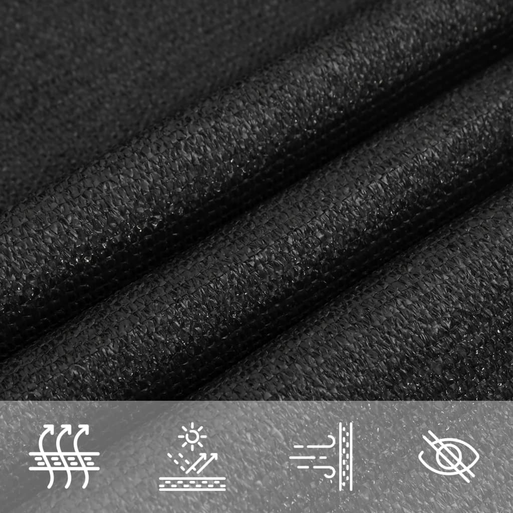 Uždanga nuo saulės, juodos spalvos, 5x7m, HDPE, 160g/m²