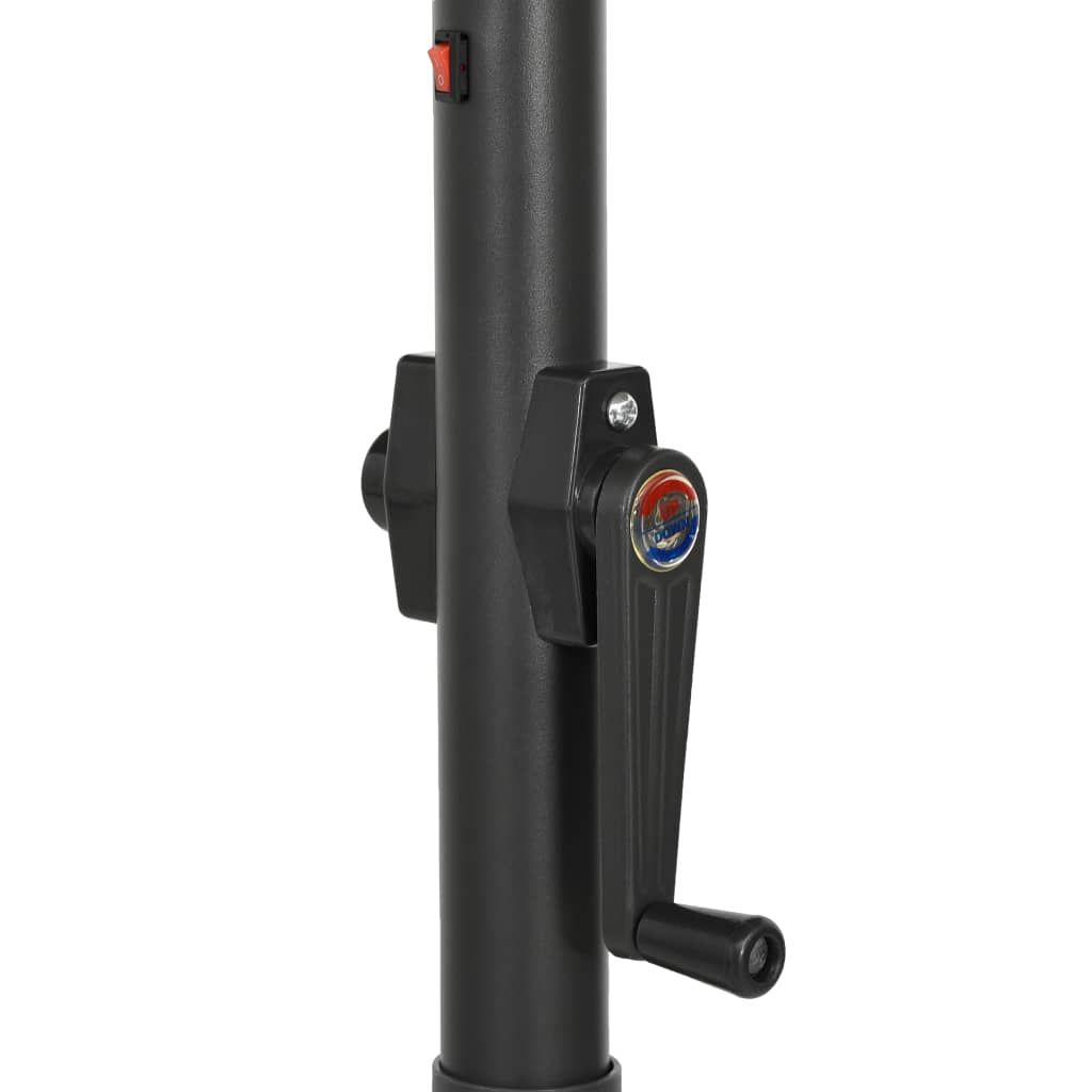 Sodo skėtis nuo saulės su LED, mėlynas, 200x211cm, aliuminis