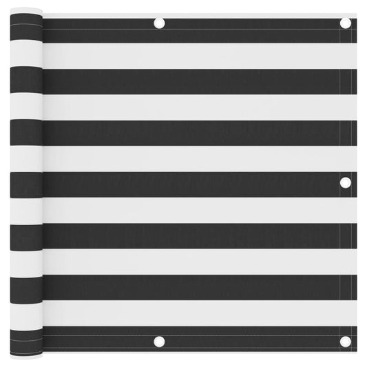 Balkono pertvara, antracito/balta, 90x600cm, oksfordo audinys