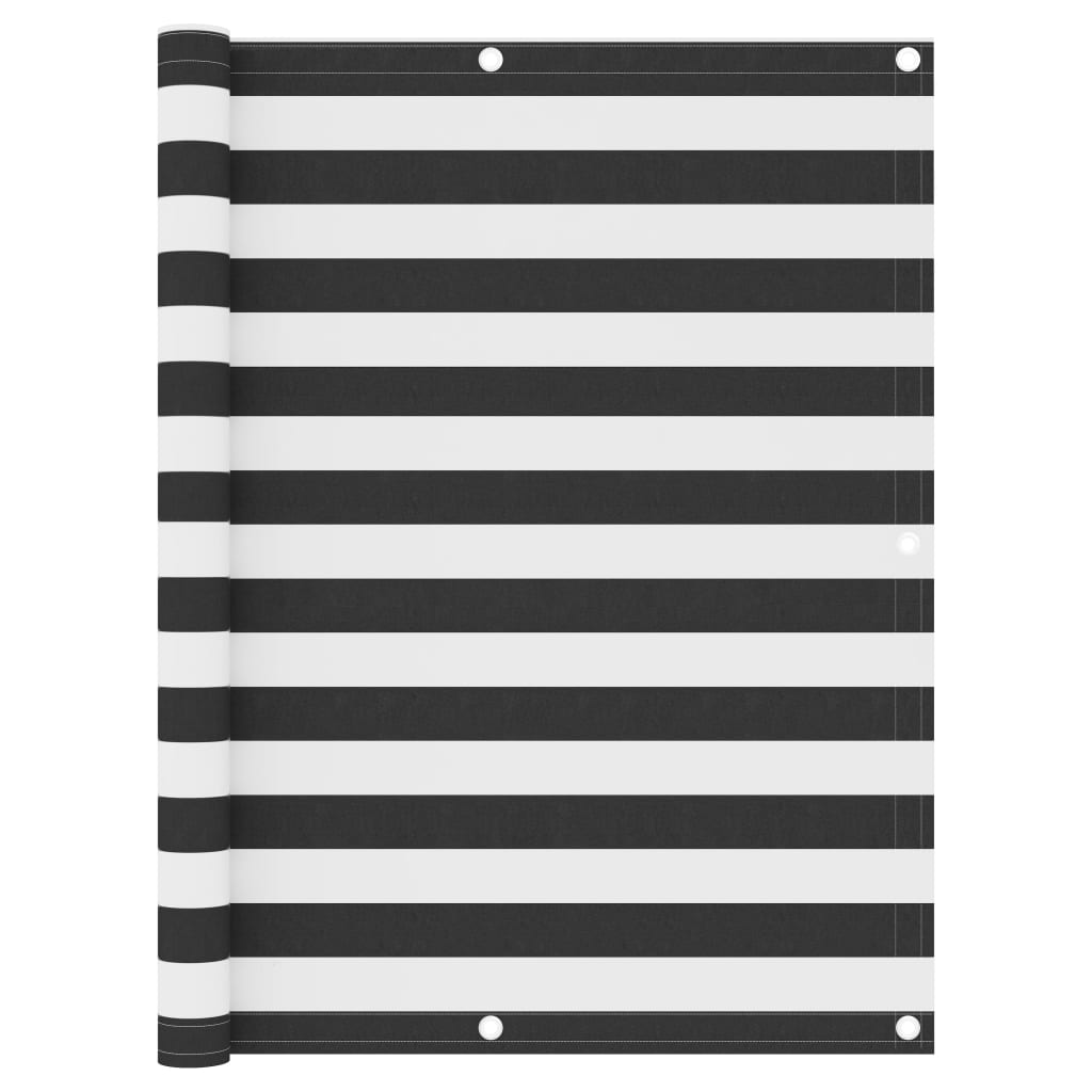 Balkono pertvara, antracito/balta, 120x600cm, oksfordo audinys