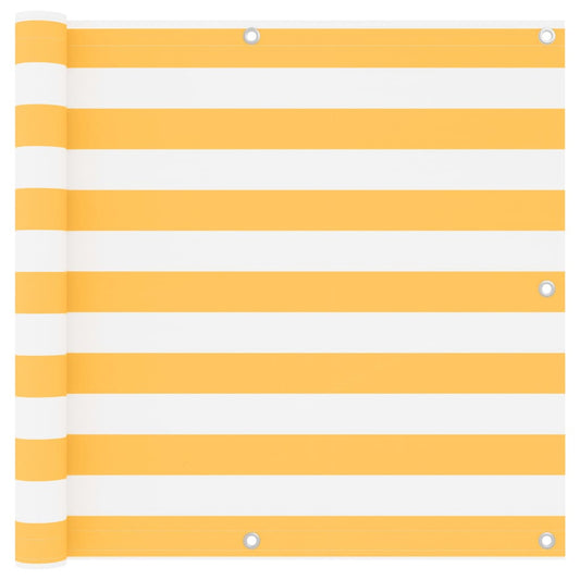 Balkono pertvara, balta ir geltona, 90x600cm, oksfordo audinys