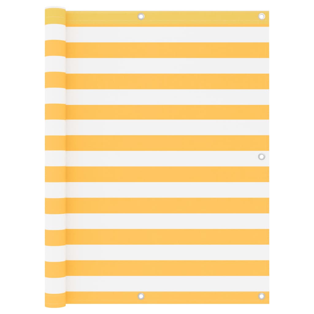 Balkono pertvara, balta ir geltona, 120x400cm, oksfordo audinys
