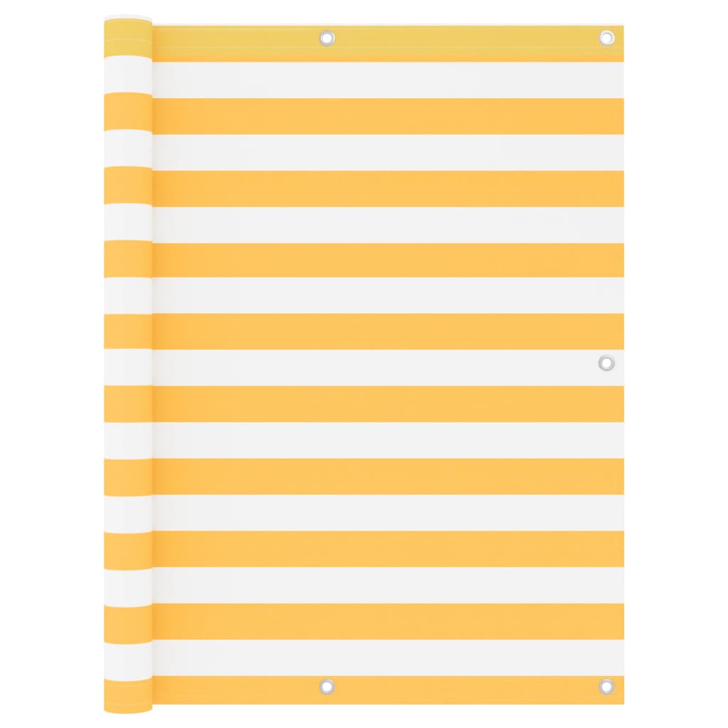 Balkono pertvara, balta ir geltona, 120x500cm, oksfordo audinys