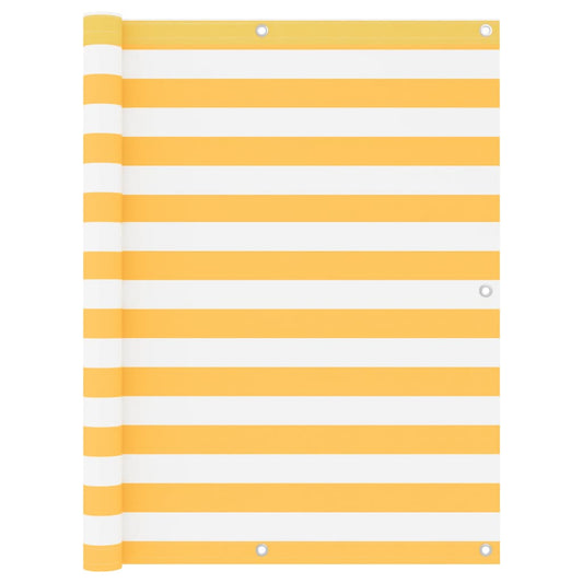 Balkono pertvara, balta ir geltona, 120x500cm, oksfordo audinys