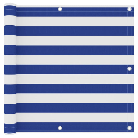 Balkono pertvara, balta ir mėlyna, 90x400cm, oksfordo audinys