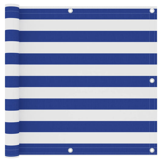 Balkono pertvara, balta ir mėlyna, 90x500cm, oksfordo audinys