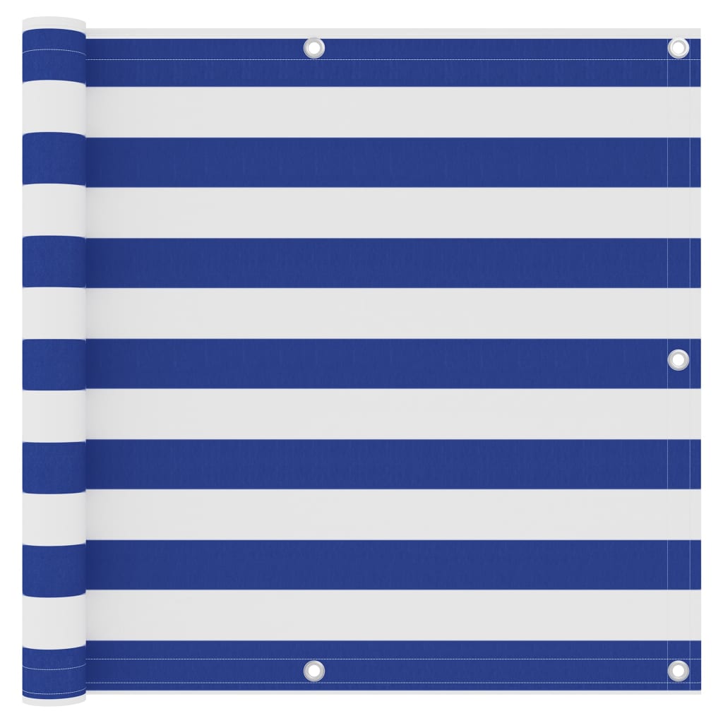 Balkono pertvara, balta ir mėlyna, 90x600cm, oksfordo audinys