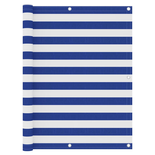 Balkono pertvara, balta ir mėlyna, 120x400cm, oksfordo audinys