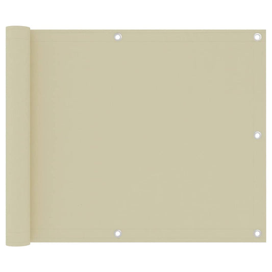 Balkono pertvara, kreminės spalvos, 75x500cm, oksfordo audinys